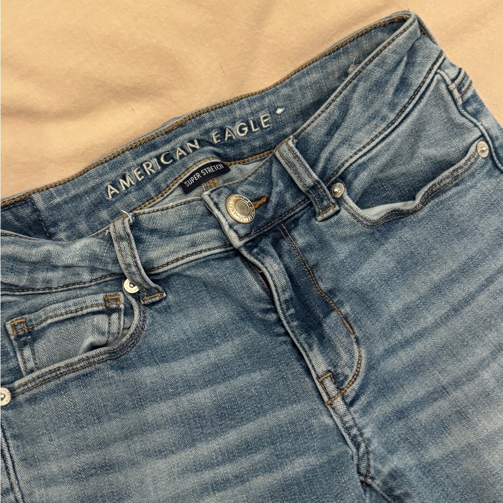 American Eagle Outfitters Women's Light Blue Skinny Jeans